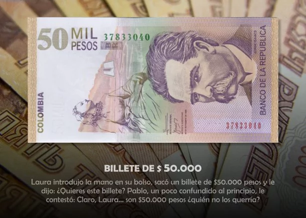 Imagen del escrito; El cuento del billete de 50000, de Jbn Lie