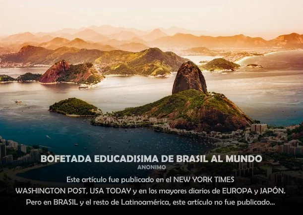 Imagen; Bofetada educadísima de Brasil al mundo; Sobre El Planeta