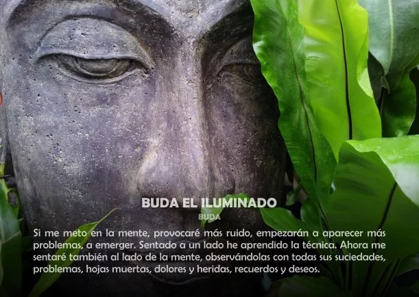 Imagen del escrito; Buda el iluminado, de Buda
