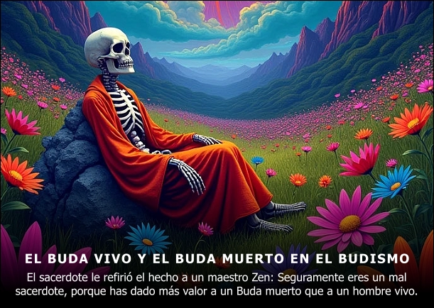 Imagen del escrito; Buda vivo Buda muerto, de Anthony De Mello