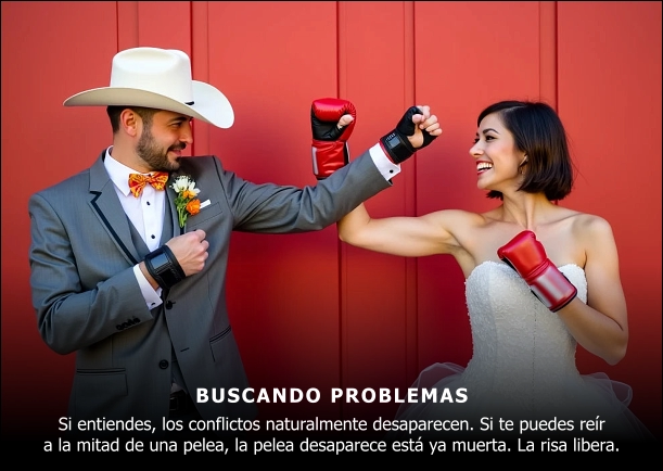 Imagen del escrito; Buscando problemas, de Osho