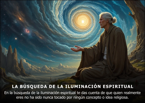 Imagen del escrito; La búsqueda de la iluminación espiritual, de Gangaji