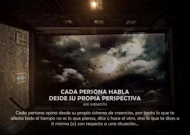 Imagen del escrito; Cada persona habla desde su propia perspectiva, de Ari Shemoth