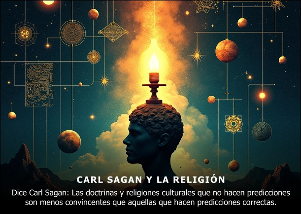 Imagen del escrito; Carl Sagan y la religión, de Carl Sagan