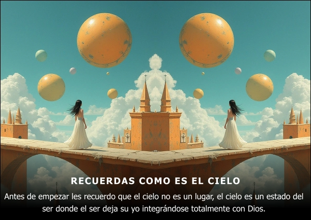 Imagen del escrito; El cielo como es, de Jebuna