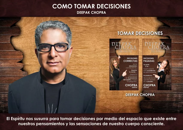 Imagen del escrito; Como tomar decisiones, de Deepak Chopra