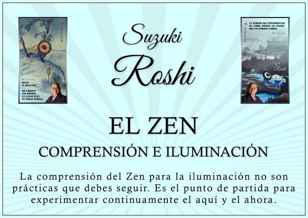 Imagen del escrito; La comprensión del Zen para la iluminación, de Suzuki Roshi