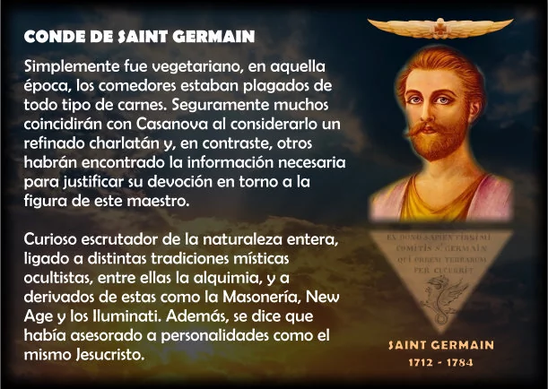 Imagen del escrito de Saint Germain