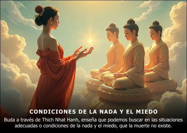 Imagen del escrito; Condiciones de la nada y el miedo, de Thich Nhat Hanh