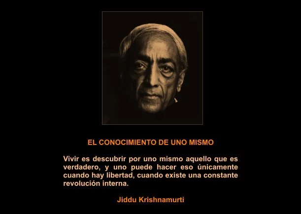 Imagen; El conocimiento de uno mismo; Jiddu Krishnamurti