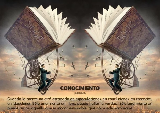 Imagen del escrito; Conocimiento, de Osho