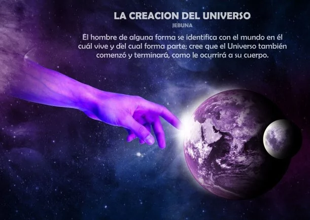 Imagen del escrito; La creación del universo, de Jebuna