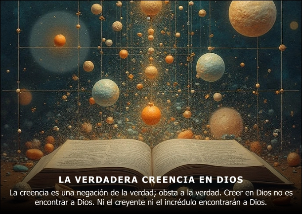 Imagen; La verdadera creencia en Dios; Jiddu Krishnamurti