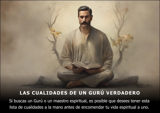 Imagen del escrito; Cualidades de un Gurú verdadero, de Sobre Maestros