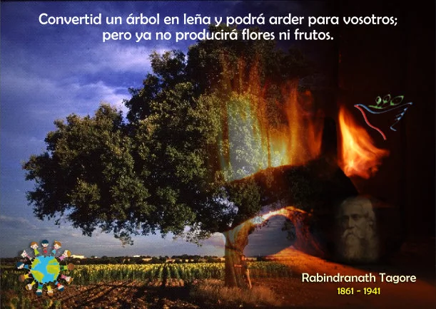 Imagen; Cuida un árbol; Rabindranath Tagore