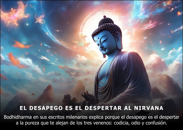 Imagen; El desapego es el despertar a la pureza; Bodhidharma