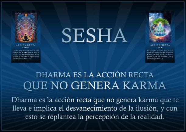 Dharma es la acción recta que no genera karma - POR: SESHA