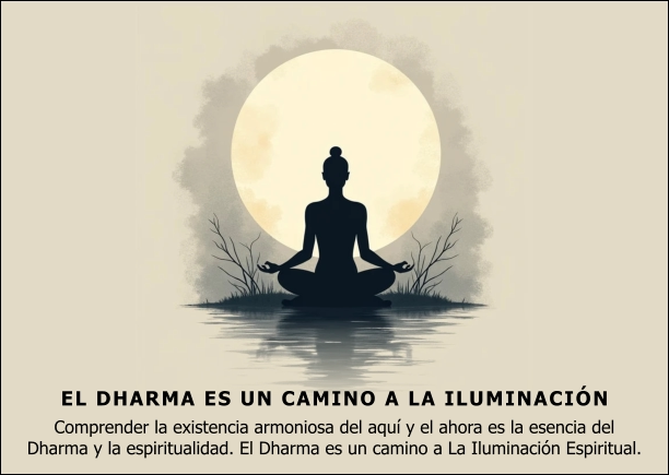 Imagen del escrito; El Dharma es un camino a la iluminación, de Han Shan