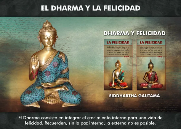 Imagen del escrito; Dharma una vida de sentimientos y felicidad, de Buda