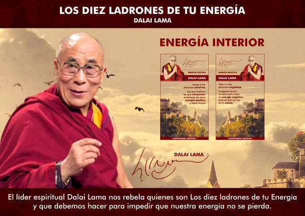 Imagen; Los Diez ladrones de tu Energía; Dalai Lama
