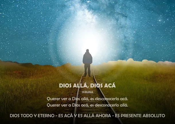 Imagen del escrito; Dios allá Dios acá, de Jebuna