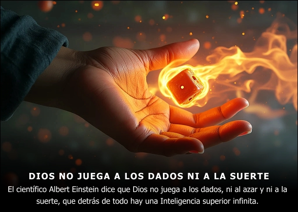 Imagen del escrito; Dios no juega a los dados, de Sobre Dios