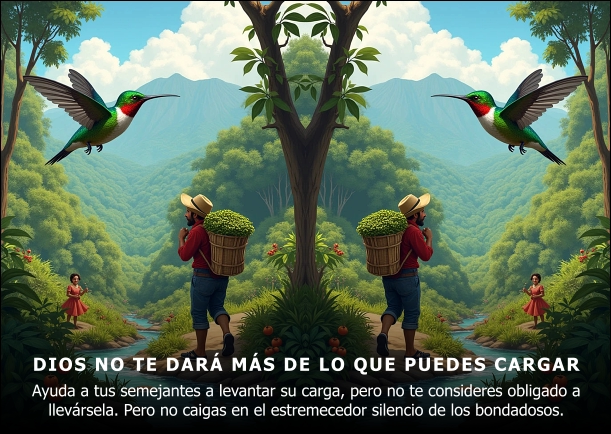 Imagen del escrito; Dios nunca te dará más de lo que puedes cargar, de Anthony De Mello