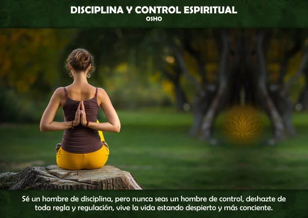 Imagen del escrito; Disciplina y control espiritual, de Osho