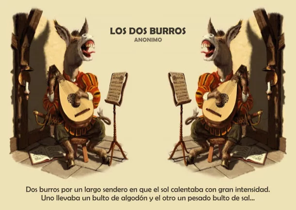 Imagen del escrito; Los dos burros, de Osho