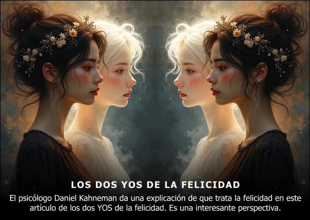 Imagen del escrito; Los dos YOS de la felicidad, de Daniel Kahneman