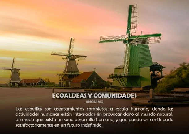 Imagen del escrito; Ecoaldeas y comunidades, de Jbn Lie