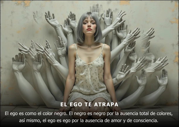 Imagen del escrito; El ego te atrapa, de Jebuna