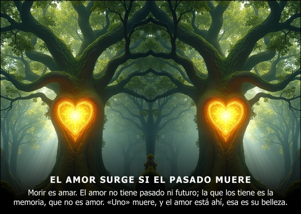 Imagen del escrito; El amor surge si el pasado muere, de Jiddu Krishnamurti