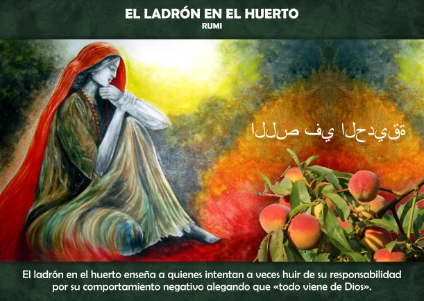 Imagen; El ladrón en el huerto; Rumi