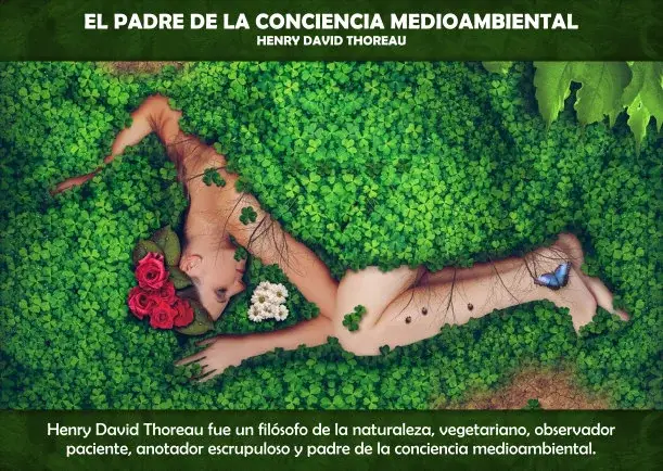 Imagen del escrito; El padre de la conciencia medioambiental, de Henry David Thoreau