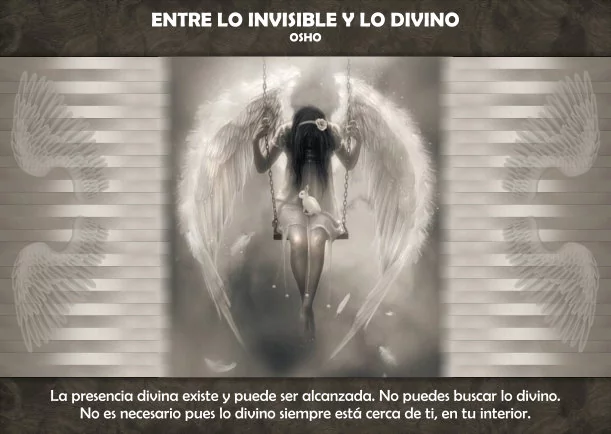 Imagen del escrito; Entre lo invisible y lo divino, de Osho