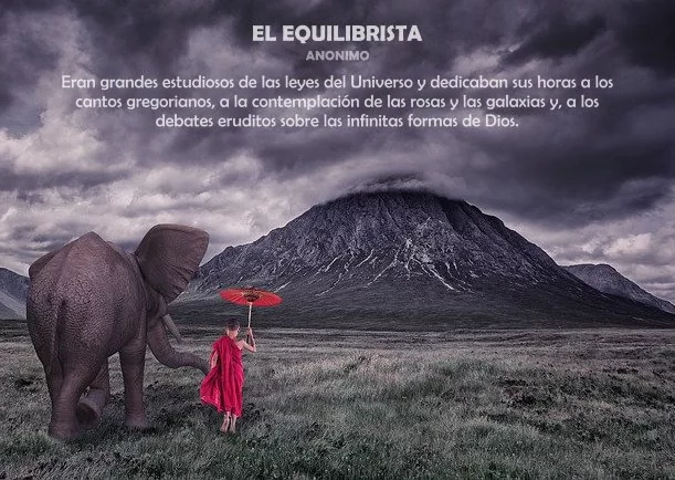 Imagen del escrito; Reflexión: El equilibrista, de Khalil Gibran