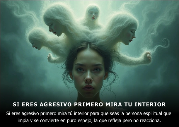 Imagen del escrito; Si eres agresivo primero mira tu interior, de Osho