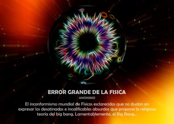 Imagen del escrito; Error grande de la física, de Jbn Lie