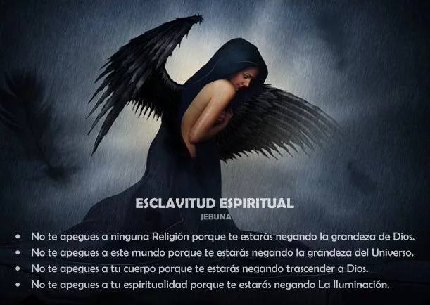 Imagen del escrito; Esclavitud espiritual, de Jebuna