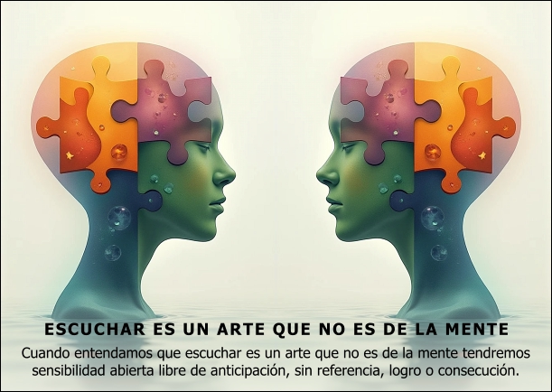 Imagen; Escuchar es un arte que no es de la mente; Jean Klein