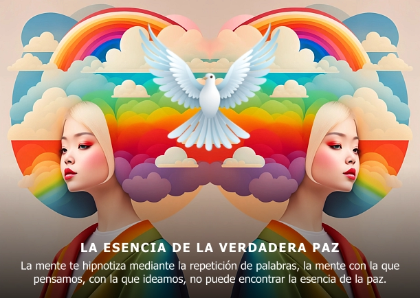 Imagen del escrito; La esencia de la verdadera paz, de Jiddu Krishnamurti