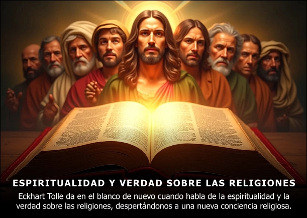 Imagen del escrito; Espiritualidad y verdad sobre las religiones, de Eckhart Tolle