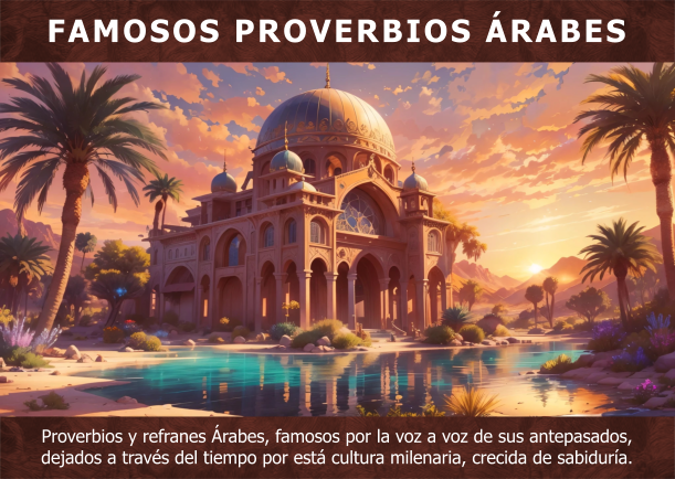 Imagen; Famosos proverbios Árabes; Proverbios