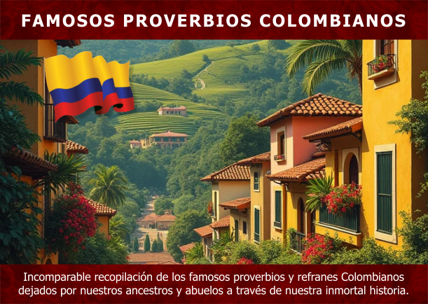 Imagen del escrito; Famosos proverbios Colombianos, de Proverbios