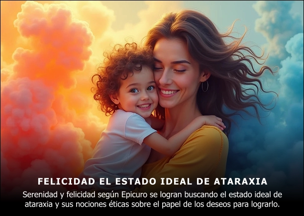 Imagen; Felicidad el estado ideal de ataraxia; Epicuro