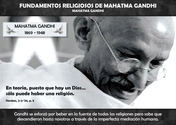 Imagen del escrito de Mahatma Gandhi