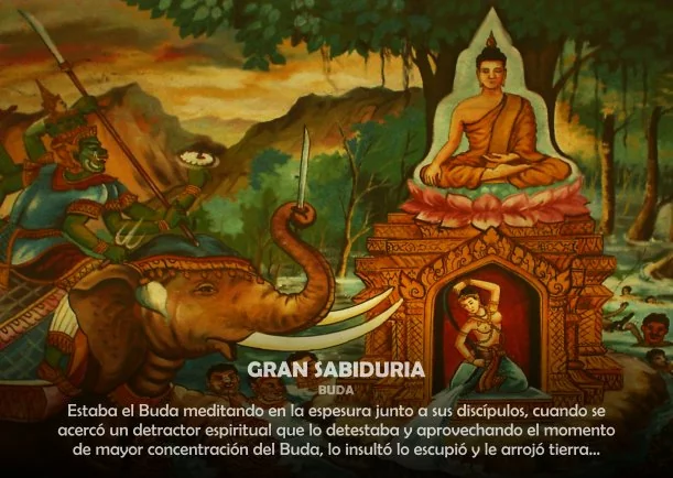 Imagen del escrito; Gran sabiduría, de Buda