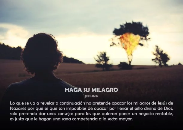 Imagen; Haga su milagro; Jebuna