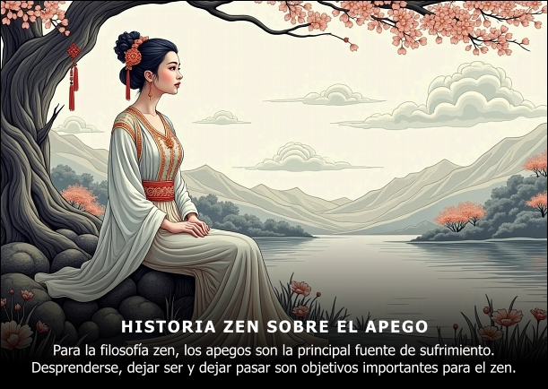 Imagen del escrito; Historia zen sobre el apego, de Edith Sanchez